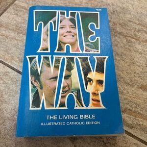 The Way The Living Bible Illustrated Catholic Edition paperback 1974 GUC